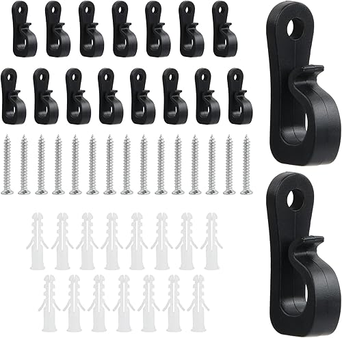 Ganci per Luci da Esterno, Resistenti Ganci Vite Esterni, Ganci per Luci di Natale con viti, Natalizie per Luci Corda Esterno, per Interni All'aperto - Honorern