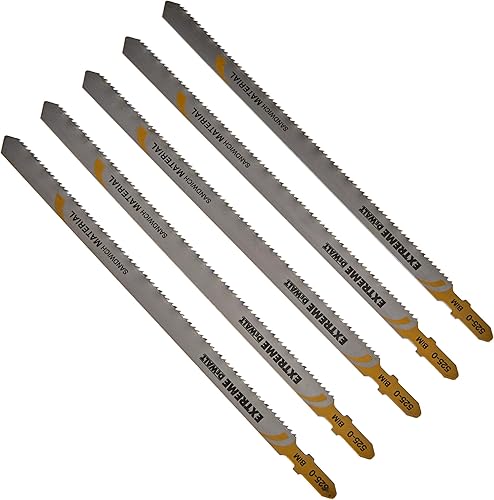 DEWALT DT2084-QZ Lame seghetto alternativo - standard per materiali speciali - 180 x 2 5 t118gfs - 5 pezzi per pannelli sandwitch - Honorern