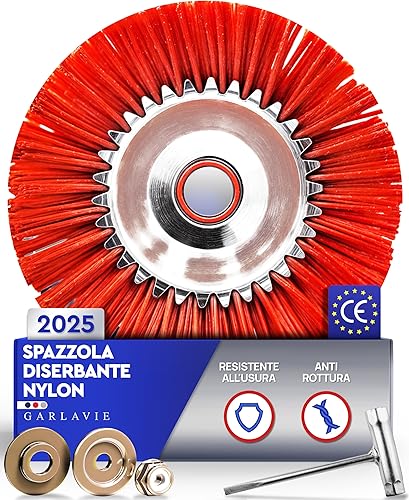 Spazzola per erbacce in nylon per decespugliatore – Spazzola delicata per decespugliatore, rimozione delicata di muschio e erbacce su superfici delicate - Honorern