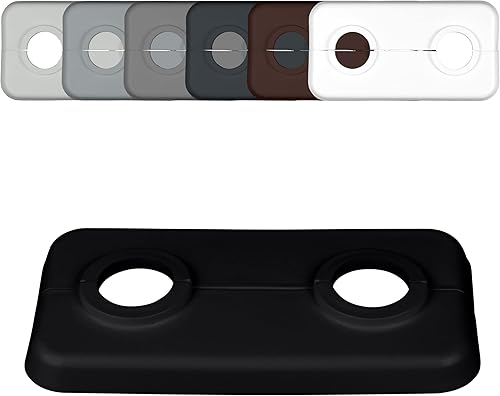 3 rosette per tubi di riscaldamento doppii, 12 mm – 21,3 mm, 2 pezzi, riscaldamento, copertura tubi, rosette di copertura, rivestimento, rosette per radiatore, polipropilene in colori speciali - Honorern