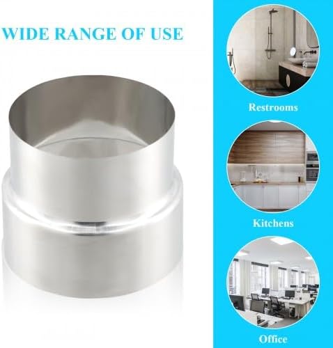 Riduttore per Tubo di Fumaria, Acciaio Inox Tubo Stufa Riduttore Riduzione, Riduzione Canna Fumaria Tubo, Tubo Connettore Camino de 110 mm a 100 mm - Honorern