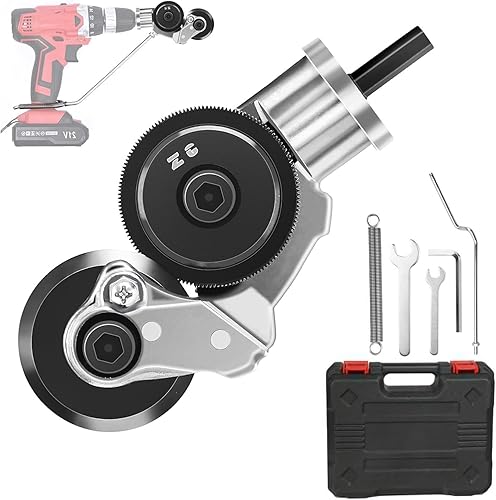 Roditrice per lamiera, taglierina per piastre per trapano elettrico, roditrice per metalli, cesoie elettriche per trapano elettrico, per il taglio di piastre metalliche (trapano non incluso) - Honorern