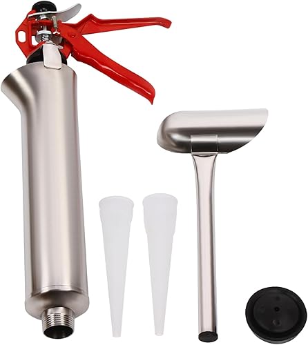 Pistola per fughe per malta, pistola per malta, pistola per fughe, cemento, da parete, con 2 ugelli, pistone risparmiatore, metallo per riempimento delle fughe e riempimento delle fughe del - Honorern