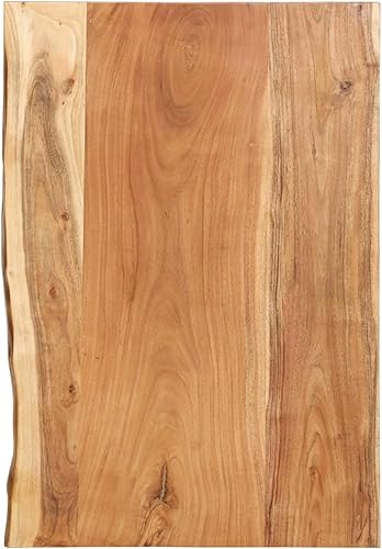 Tidyard Piano per Lavabo Bagno in Massello di Acacia Mensola da Parete per Lavabi Bagno 80x55x3,8 cm Piano d'Appoggio per Lavandini - Honorern