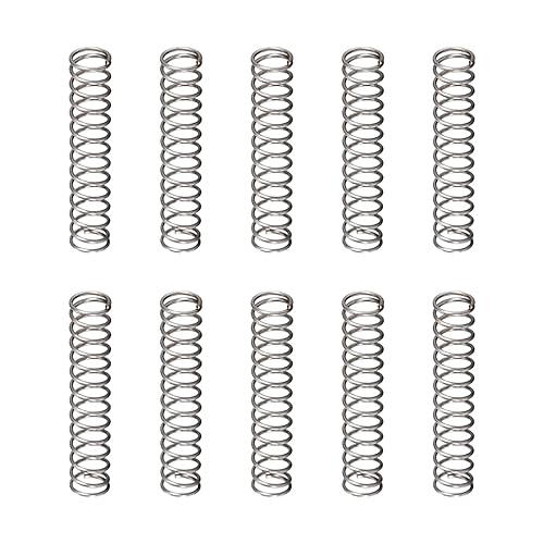 0.5x5x25mm(DxODxL) Compressione Molla - 30pz - Buono per Macchinari - Molla Acciaio Estensione Molla - Grigio - Honorern
