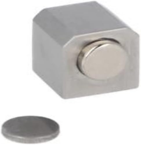 Magnete per porta in vetro Gedotec da incollare | 1 pezzo magnete chiusura magnetica individualmente | antiruggine in acciaio inox spazzolato | piastra magnetica inclusa striscia magnetica - Honorern