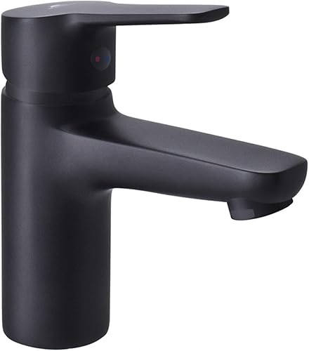 Rubinetto nero, rubinetto da bagno con miscelatore monocomando per lavabo, rubinetto moderno - Honorern