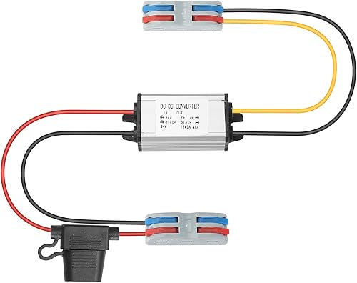 Convertitore di tensione step down DC 24V a 12V 3A, Riduttore di tensione del regolatore di potenza da 36W impermeabil Modulo di alimentazione step-down (Ingressi DC15-35V) - Honorern