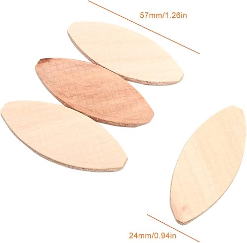 100 Pezzi Taglia 20# tenone per giunzioni in Legno, tasselli Piatti in Legno di faggio Ideale per lamelle di assemblaggio di fresatrici per fresatrici per Legno - Honorern