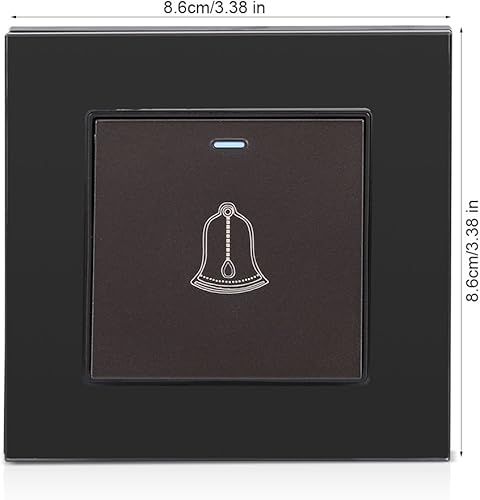 Pulsante Campanello da Esterno,Interruttore da Esterno, Campanello Esterno con Viti, 220~250 V, Pulsante del Campanello da Parete Esterno (nero) - Honorern