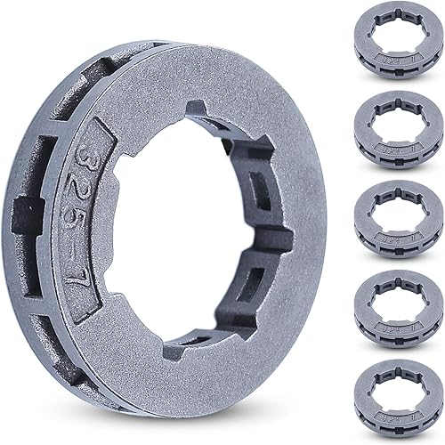 Adefol 6 Pezzi Pignone 7 Denti .325'' Passo per STIHL 017 023 025 026 028 MS 260, Husqvarna 550 XP 445 450 51 55 e Altri Modelli Motosega, Ring Pignone 325 Ruota Dentata del Cerchione - Honorern