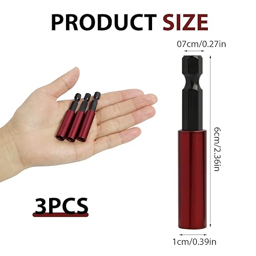 Annlpoy 3pcs portainserti magnetico inserto per cartongesso Trapano avvitatore a percussione forte magnetico per punte da 1/4 di pollice, Portainserti Magnetico per Trapano Avvitatore a Percussione - Honorern