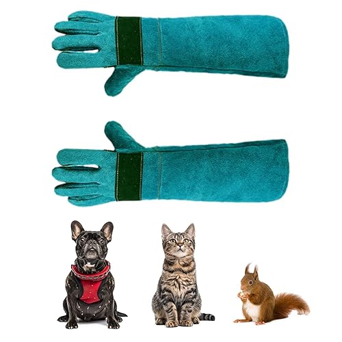 Guanti da lavoro resistenti al morso, 35 cm, per cani e gatti, resistenti al morso, per cani e gatti, per allenamento e alimentazione di animali - Honorern