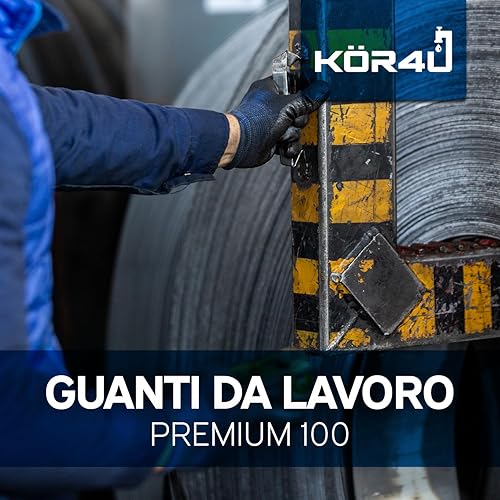 10 paia di guanti da lavoro Basic, traspiranti e rivestiti, adatti come guanti protettivi, guanti da giardinaggio da donna e meccanici, rivestimento in PU di alta qualità, sottili e leggeri - Honorern