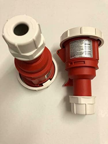 Electraline 80852 Presa Elettrica Industriale, IEC, 16A, 3P+T, 380V, IP67, Rosso - Honorern