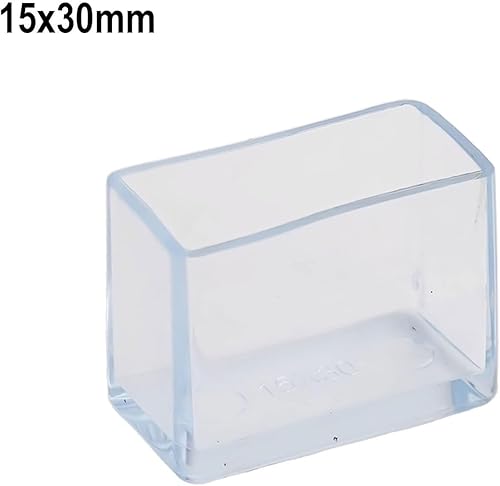 12 pezzi gommini per sedie rettangolari 15x30mm gommini sedie silicone trasparenti copri piedini sedie protezione per gambe da tavolo per prevenire graffi sul pavimento in legno - Honorern