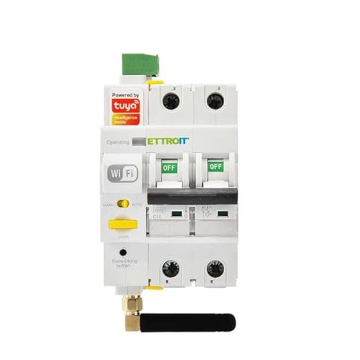 INTERRUTTORE MAGNETOTERMICO SMART WIFI 2P 16A RIARMO AUTOMATICO APP TUYA OCCUPA 3 MODULI DIN - Honorern