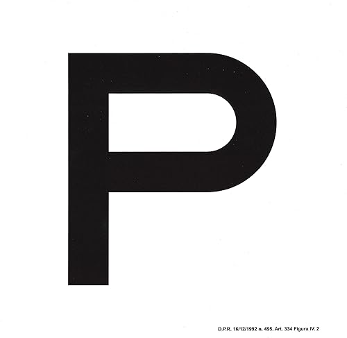 Adesivo ATTACCA-STACCA P Principiante - Contrassegno adesivo a norma per AUTO - Dimensioni: 300x300 mm e 120x150 mm - MADE IN ITALY - Honorern