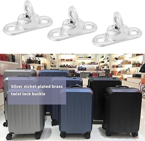 20 Pezzi 11 Mm 2 Fori Ottone Nichelato Twist Locks 11 Mm X 7 Mm Occhielli Ovali Base Perno Barca Tendalino Twist Fastener Per Piscina Copertura Mobili Da Giardino Borsa Fai Da Te - Honorern