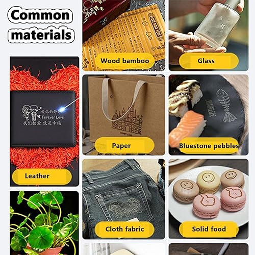 Incisore laser 2 in 1, incisore laser portatile in fibra per incisione di metallo, legno, pelle, plastica, acrilico, gioielli, macchina da taglio da tavolo, fibra Ultra HD, precisione 0,05 mm - Honorern