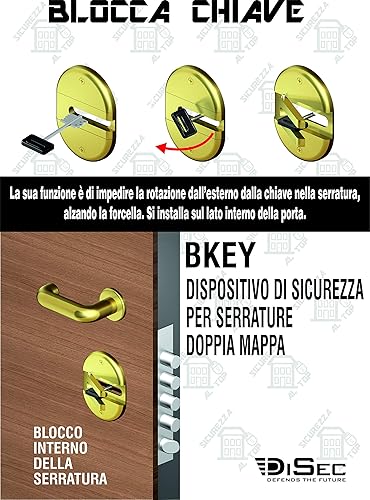 Blocca Chiave Ovale Cromo Satinato Bkey02Ot - Honorern