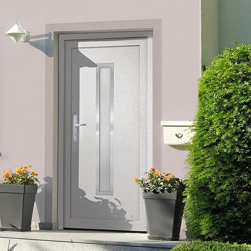 vidaXL Porta Ingresso Antracite 108x200 cm in PVC, porta, porta di ingresso, porta d'ingresso in PVC, porta entrata, porta in PVC, porte, porte in PVC - Honorern