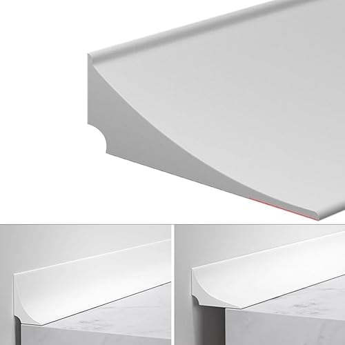 Striscia di tenuta per barriera d'acqua, 2 m, per bordo del lavandino del bagno, 4,5 cm x 1,5 cm - Honorern