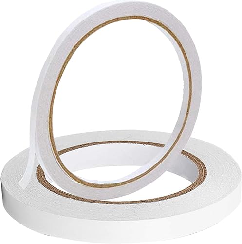 Nastro Autoadesivo 2 Rolls Biadesivo per Cucito, Nastro Adesivo A Strappo, Multifunzione Nastro Biadesivo, 5 mm x 20m + 8 mm x 20m, per Zanzariere, Finestre, Cornici per Foto, Tappetini Auto - Honorern