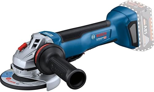 Bosch Professional 18V System Smerigl. Angolare a Batteria Gws 18V-10 P (Motore Brushless, Potenza Equivalente a Smerig. a Filo da 1.000 Watt, Kickback Control, Freno Intelligente, in L-Boxx) - Honorern