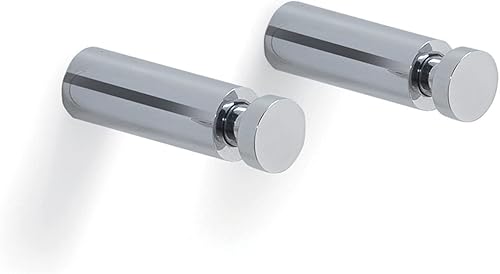 Gedy cromati, Parete Appendiabiti da Muro tondi 3CM, Misure e Peso: 3X1,6X1,6 CM & 0,035 kg, Appendini Bagno Realizzati in Ottone, Design R&S, 2 Anni di Garanzia, Lunghezza 3 cm - Honorern