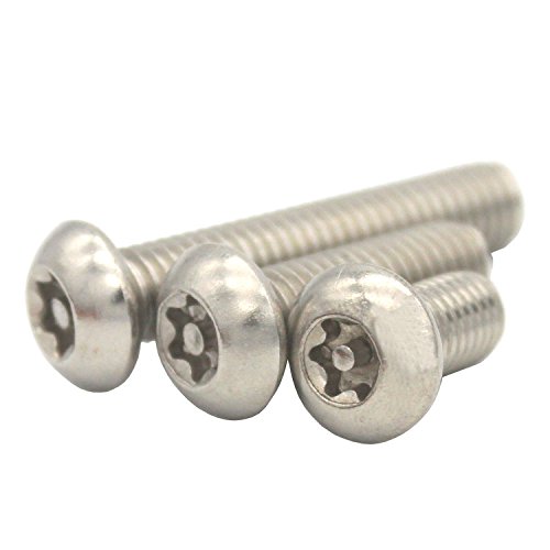 M4 x 20 mm pin a testa Torx viti ,304 viti a perno in acciaio INOX di sicurezza Torx testa a destra, fili, sistema metrico, 100-pieces - Honorern