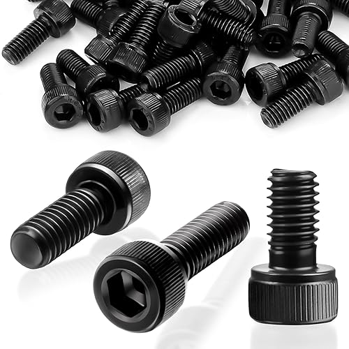 60 Pezzi Viti M3 Bulloni Vite a Testa a Esagonale M3x8 mm Acciaio Carbonio Vite e Bulloni Viti M3 Filettatura Metrica Assortimento Nero Bulloni - Honorern
