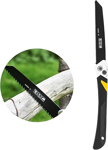 Potatori da giardino ergonomici pieghevoli da 2,22 cm e 25,4 cm, sega a mano a tre denti per tagliare il legno, per attività all'aperto e avventure - Honorern