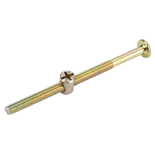 10 pz Vite a Testa Esagonale Piatta, Viti a Barilotto per Mobili In Acciaio Inox Dado Testa A Martello per Mobili Lettini Letti Culla e Sedie(6 * 110mm) - Honorern