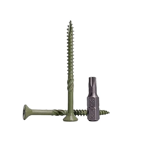 Confezione da 50 viti per legno con finitura anticorrosione, 4,5 x 60 mm, viti per legno, testa Torx, tipo 17 - Honorern