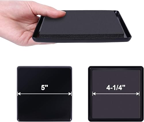 RCHYFEED 5 Pollici Cursori per Mobili Pesanti Moquette, 8 Pezzi 127mm Scivoli per Mobili in Plastica per Tappeti, Furniture Sliders Feltrini per Mobili Protezione del Pavimento, Riduce il Rumore - Honorern