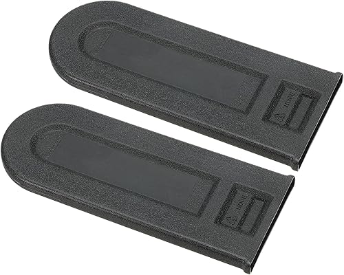 PATIKIL 8' Copertura Catena per Motosega, 2pz Copertura Protettiva per Barra Motosega in Plastica Durevole Guardia Fodero per Ricambi Accessori Motosega, Nero - Honorern