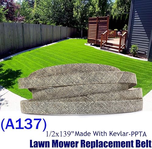 Cinghia di Taglio per falciatrice Realizzata con Kevlar 1/2 'x 139' Sostituire per GX20305 - Compatible for John Deere - GY20571 - L120 L130 - Honorern