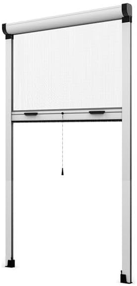 Zanzariera Verticale Riducibile 100 x 250 BIANCO fai da te a Rullo in kit - Honorern