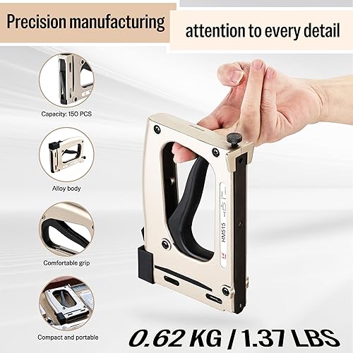 meite Point Driver HM515 - Strumento manuale con 1000 chiodi flessibili a punta, strumento per cornici fai da te, cacciavite per cornici, pinzatrice/chiodatrice/graffatrice - Honorern