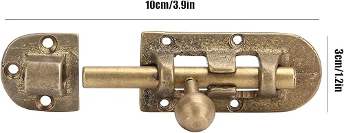 Alvinlite Chiavistello Scorrevole Bulloni per Porte in Ottone Vintage Serratura Scorrevole Antica per mobili per Porte e finestre - Honorern