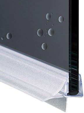 Guarnizione Box Doccia per Profilo Vetro 6mm 8mm Profilo Orizzontale di Ricambio con Aletta Morbida Gocciolatoio (200 cm) - Honorern