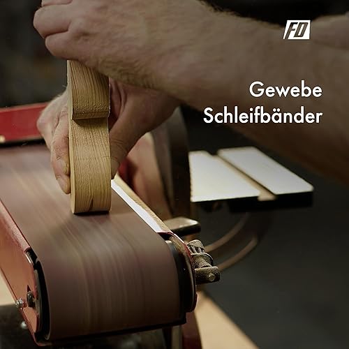 Nastri Abrasivi in Tessuto │ 25 pezzi │ 75 x 457 mm │ Mixpack (5 x grana 40/60/80/120/180 ciascuno) │ per levigatrici a nastro │ Carta Abrasiva │ Set di Nastri Abrasivi - Honorern