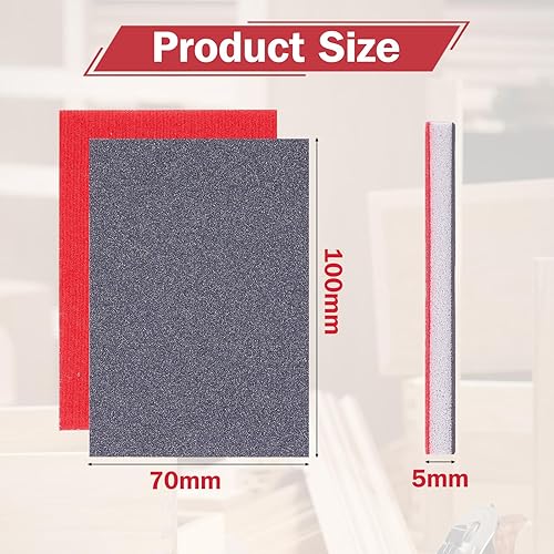 24 Pezzi Spugne Abrasive, 180-3000 Granularità Spugne Abrasive Riutilizzabile Bagnato-Asciutto per Legno e Metallo, Ringhiere, Lucidatura di Mobili - Honorern