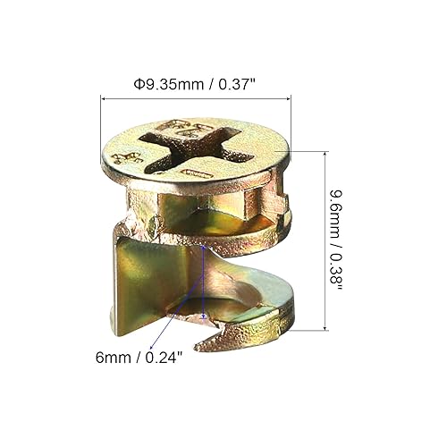 Dado a Camma per Mobili, 20pz 9,35x9,6mm Connettore di Giunzione Dado di Bloccaggio per Mobili - Honorern