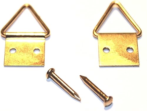 100 Attaccaglie Ganci per Foto – Dimensioni: 3 (28 x 14 mm) – con ChiodiGanci per Quadri - Honorern