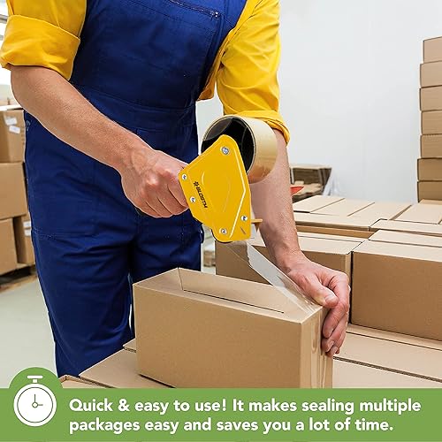 Dispenser Per Nastro Adesivo Pacchi Con 6 Rotolo Nastro Pacchi Chiaro - Per Traslochi, Sigillatura Di Pacchi, Ecc. - Honorern