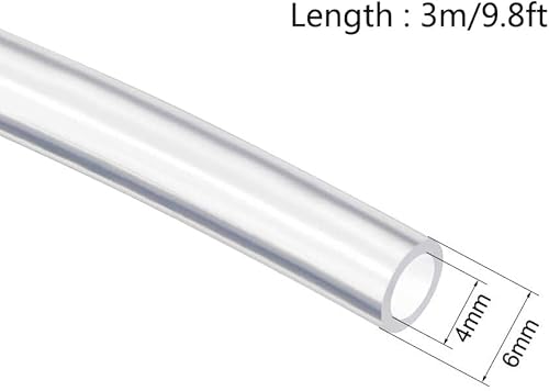 Yesallwas Tubo flessibile in gomma siliconica da 4 mm x 6 mm, tubo flessibile per acqua e aria, per trasferimento pompa (4 mm x 6 mm, 3 m) - Honorern