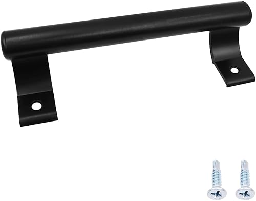 Maniglia per porta scorrevole in lega di alluminio, 200 mm, centro del foro 165 mm, per porta del balcone, del bagno, della porta del bagno, della porta del giardino (nero) - Honorern