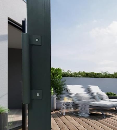 YUM maniglia in lega di alluminio grigia porta scorrevole per balcone porta scorrevole per fienile maniglia per porta da giardino maniglia laterale con viti di montaggio - Honorern